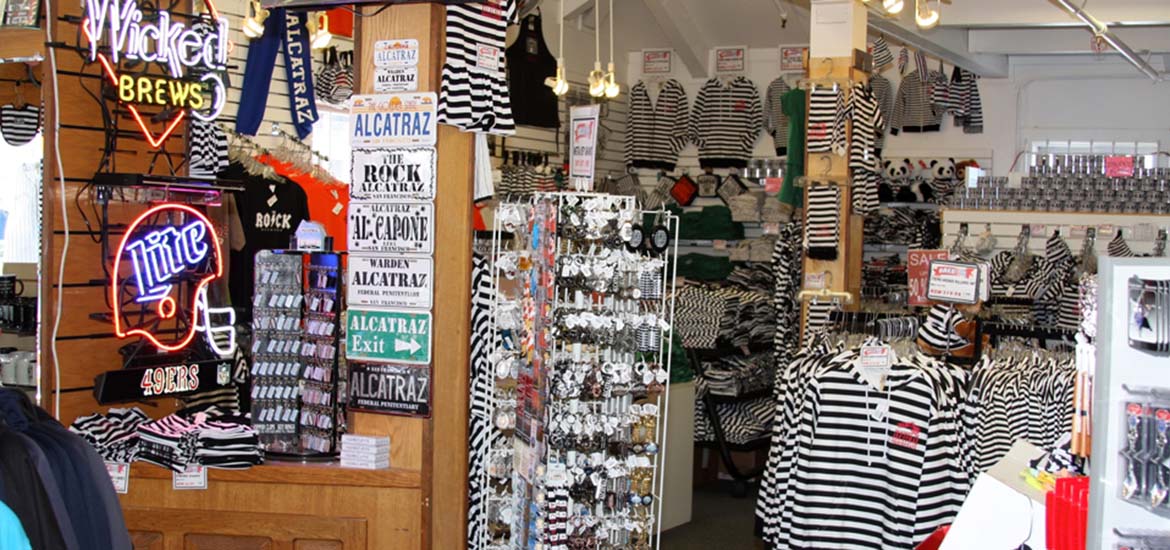 Interior of Alcatraz Gift Shop