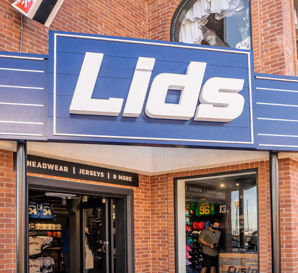 Outside of Lids store