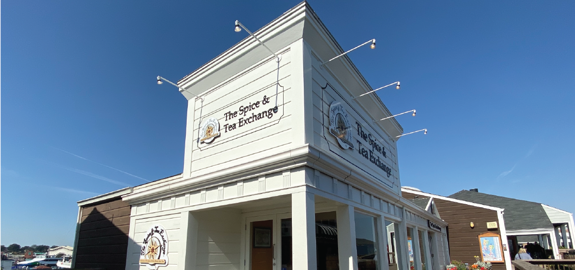 Exterior of Spice and Tea Exchange storefront