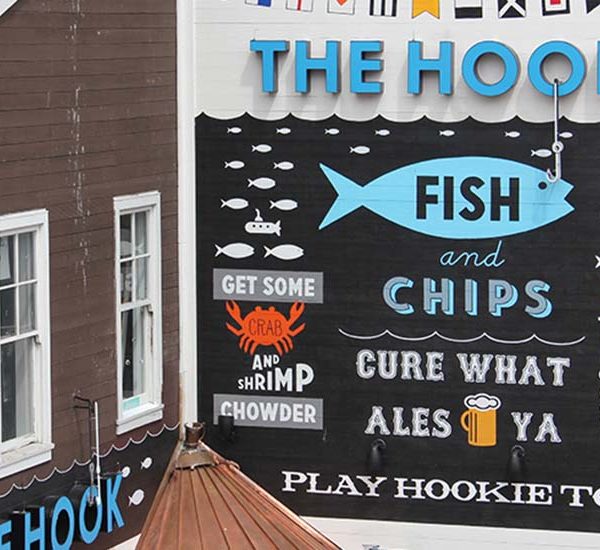 The Hook sign outside at PIER 39