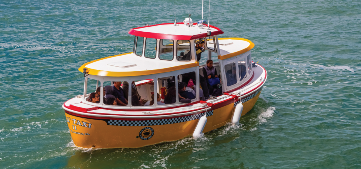 Water taxi in the water